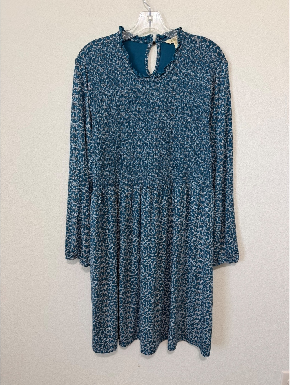 Matilda Jane Long Sleeve Round Neck Smocked Bodice Floral Audra Dress Size XXL